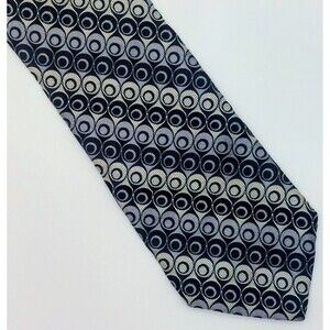 Ted Baker London 100% Imported Silk Repp Men's Tie Hand Tailored USA Black Gray